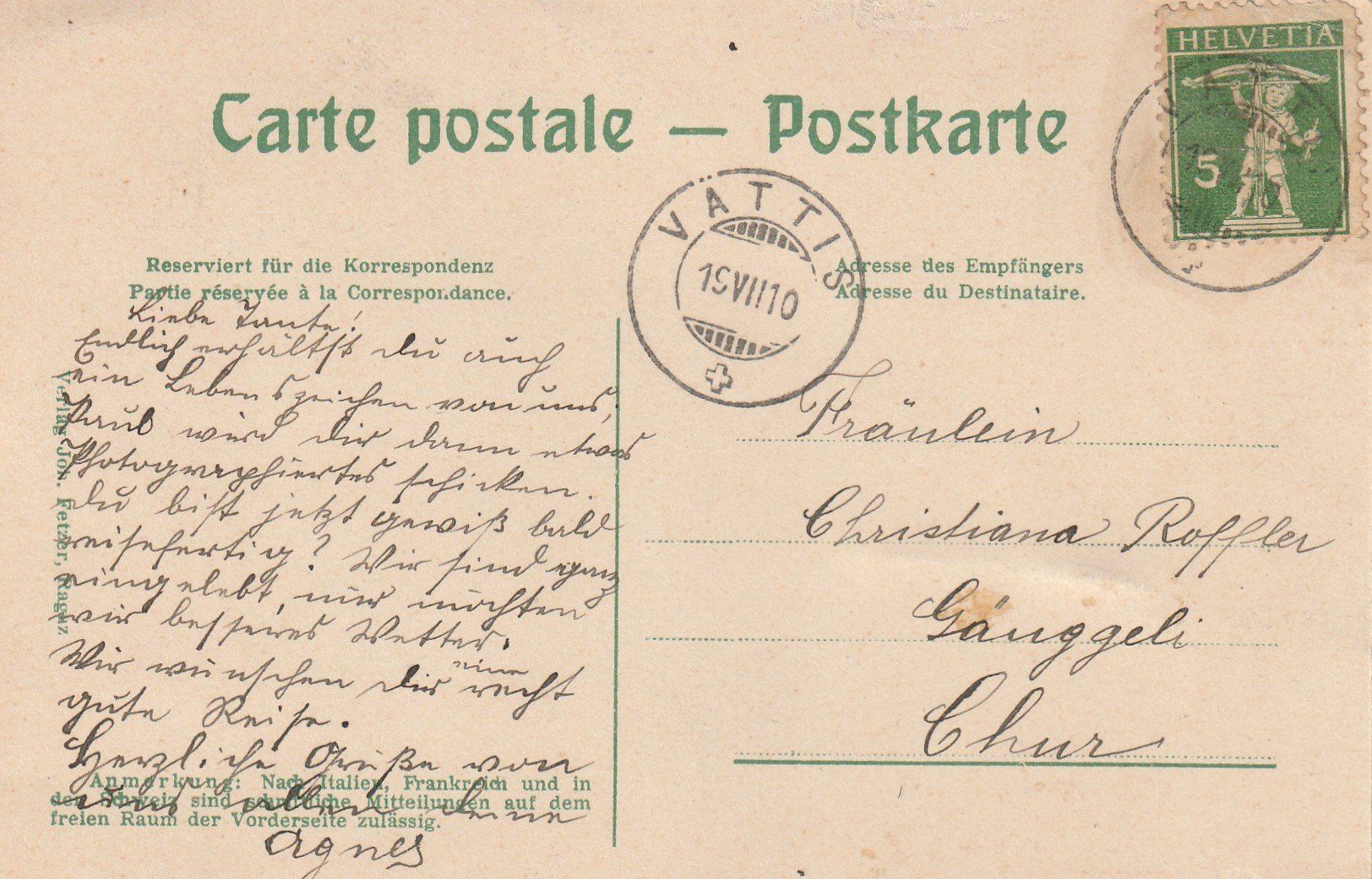 Cartoline postali: Sardonna Klubhütte – Usato da Rorschacherberg venduto da fratovi2 1