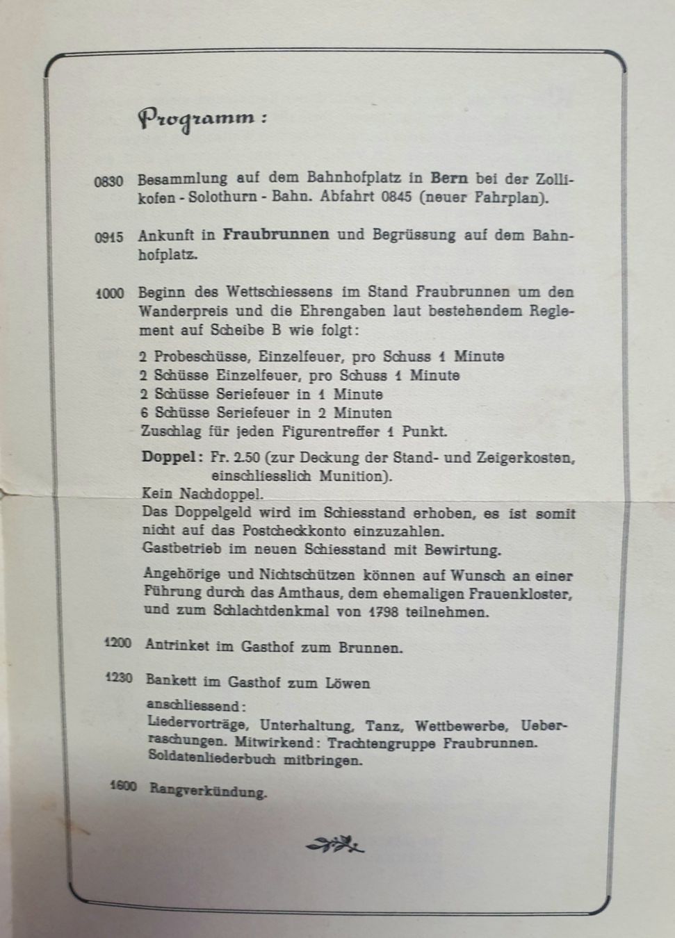 Documenti: Dokumente Schweizer Armee Militär Kompanie Tag 1950 – Usato da Tüscherz-Alfermée venduto da Newpad 2