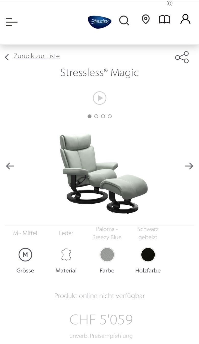 Stressless Poltrone: Original Stressless Magic Relaxsessel (M) Bequemer TV-Sessel – Usato da Rorbas venduto da Samayo_ 5