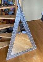 Spiegel Riffelblech Metall Design 79x106cm