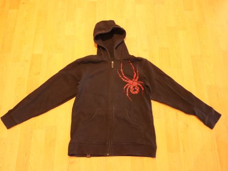 schwarze Spyder Sweatjacke mit Kapuze Grösse 158-164 selten