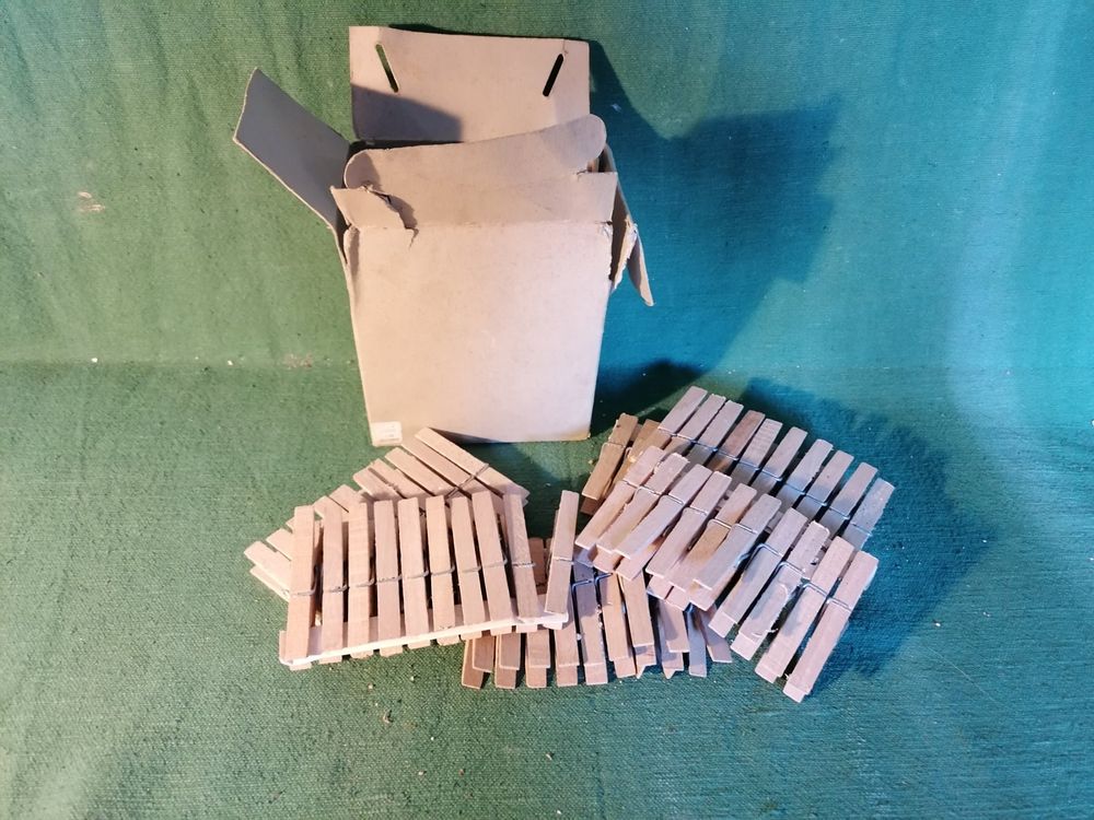 200 Mini-Wäscheklammern Aus Holz – 3,5 Cm, Mit Metallfeder, Für Basteln, Bilder & Wäsche