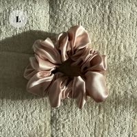 4# pink 100% Mulberry Silk Scrunchie Size L - NEW!