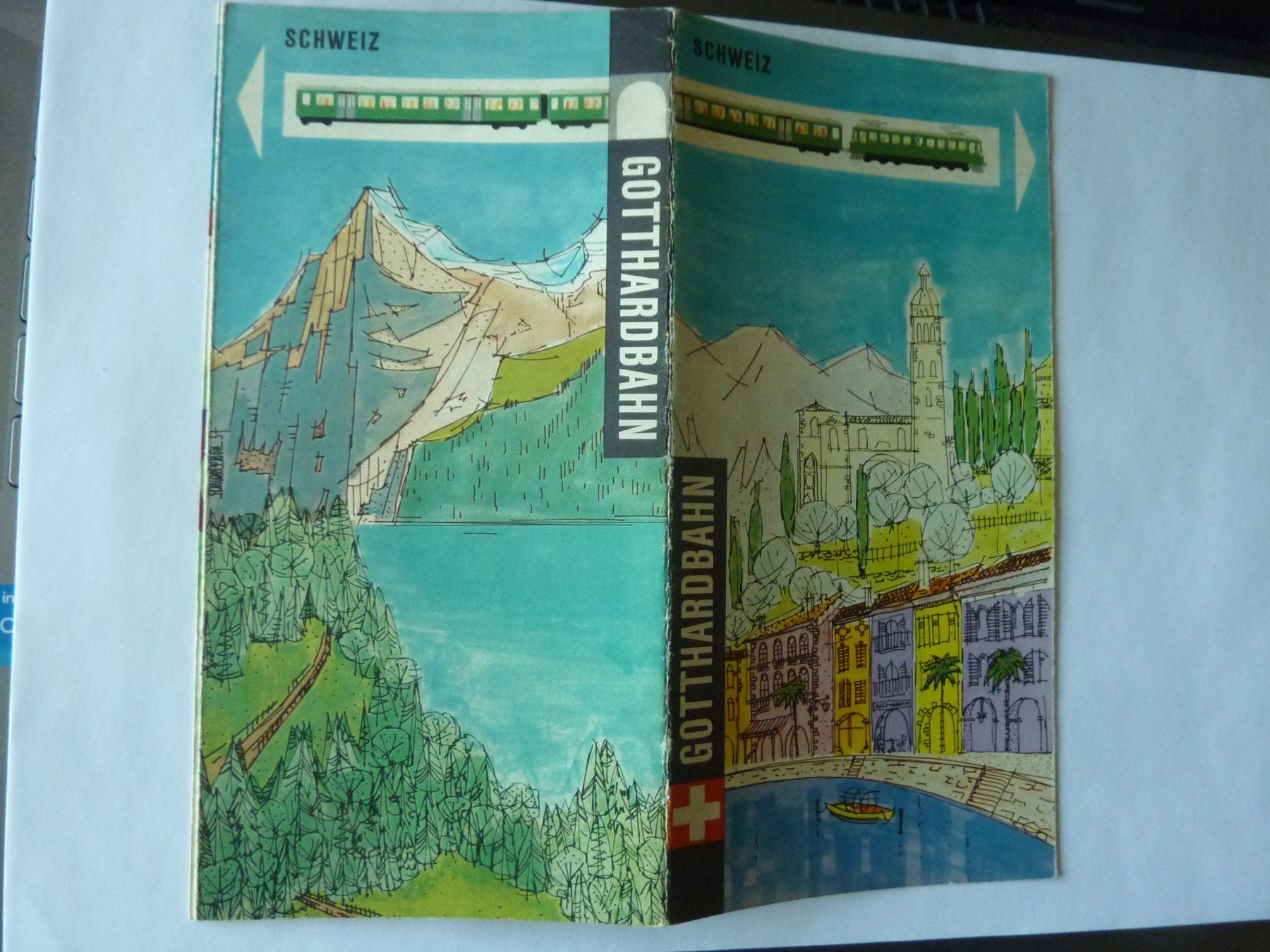 Libri: GOTTHARDBAHNLINIE DER SCHWEIZERISCHEN BUNDESBAHNEN 1957 – Usato da Zürich venduto da Rrehsuah
