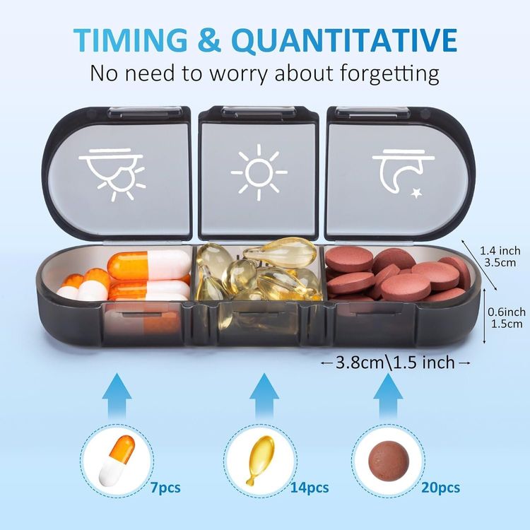 Pillendose Mit Strass Verzierung - Organizer Für Medikamente Und Schmuck