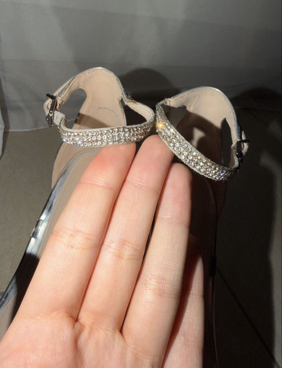 Damenschuhe: Silberne highheels mit strasssteinen – Gebraucht aus Oftringen von soraia.i 2