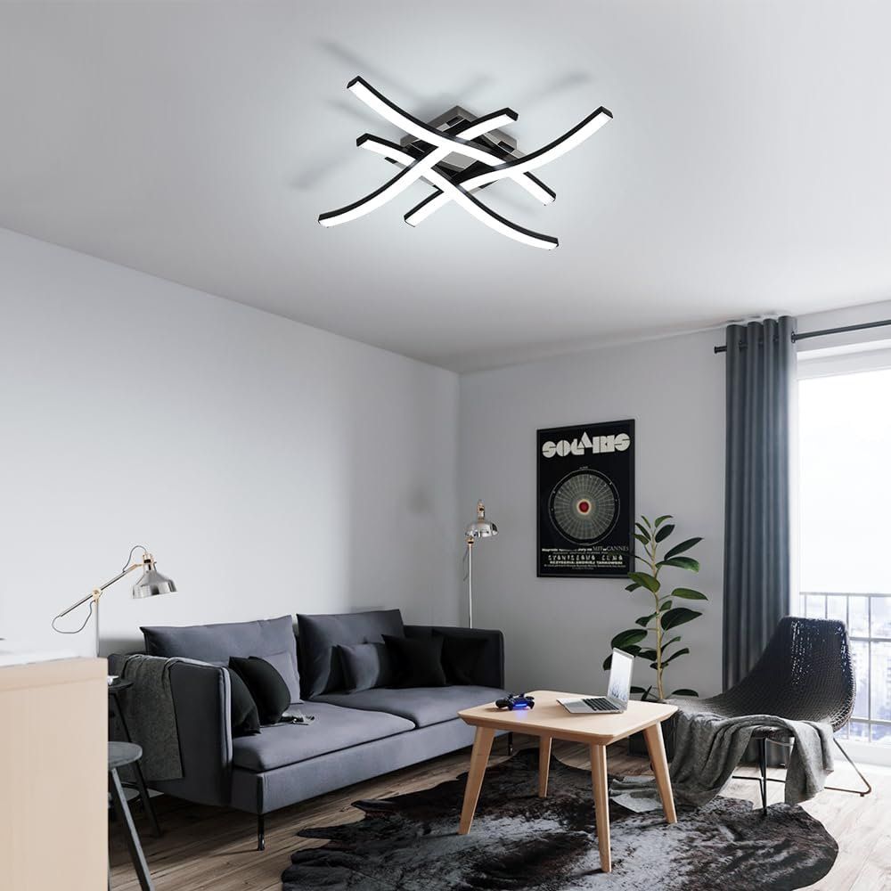 Lampadari & plafoniere: Moderne LED Deckenlampe Acryl Schwarz – Nuovo e nell'imballaggio originale da Châtelaine venduto da topshop.switzerland 5
