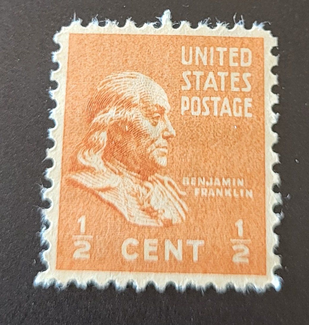 Alle Briefmarken: Usa 1938 Benjamin Franklin briefmarke – Gebraucht aus St Gallen von Stampsalshobby
