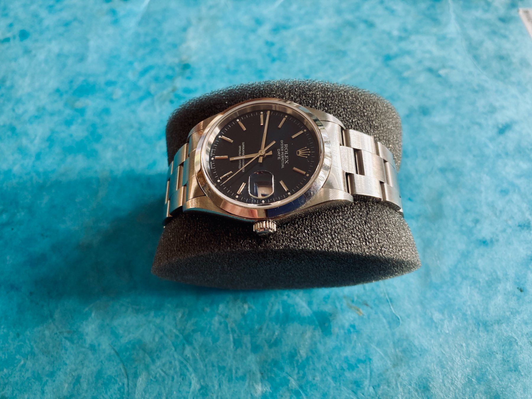 Rolex Uhren: Rolex Oyster Perpetual Date 15200 Blue dial – Gebraucht aus Genthod von Fejmeo 6