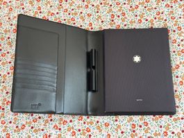 Montblanc Leder Mappe / Notizbuchhalter / Schreibblock A5