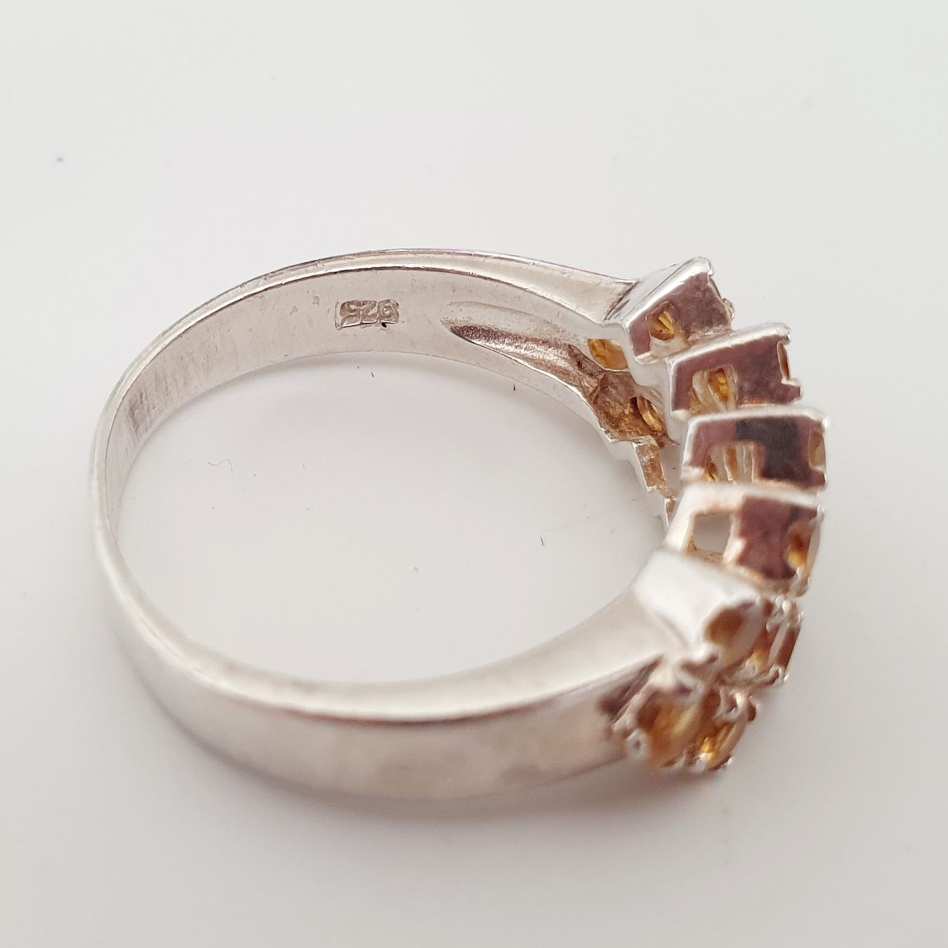 Anelli: Silber Ring 925 mit Citrin-Steinen, Grösse 19.4mm – Usato da Kreuzlingen venduto da Wunderkiste123 5