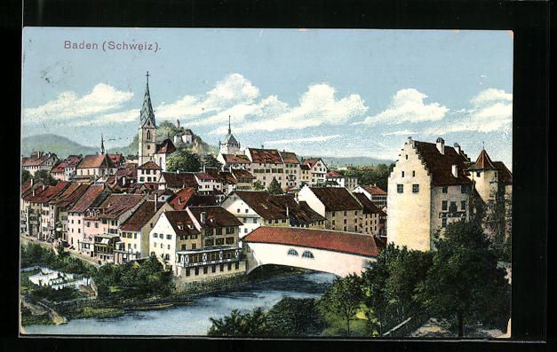 Cartes postales: AK Baden, Gesamtansicht, 1910 – D'occasion à Berlin par bartko-reher