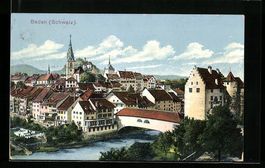 AK Baden, Gesamtansicht, 1910