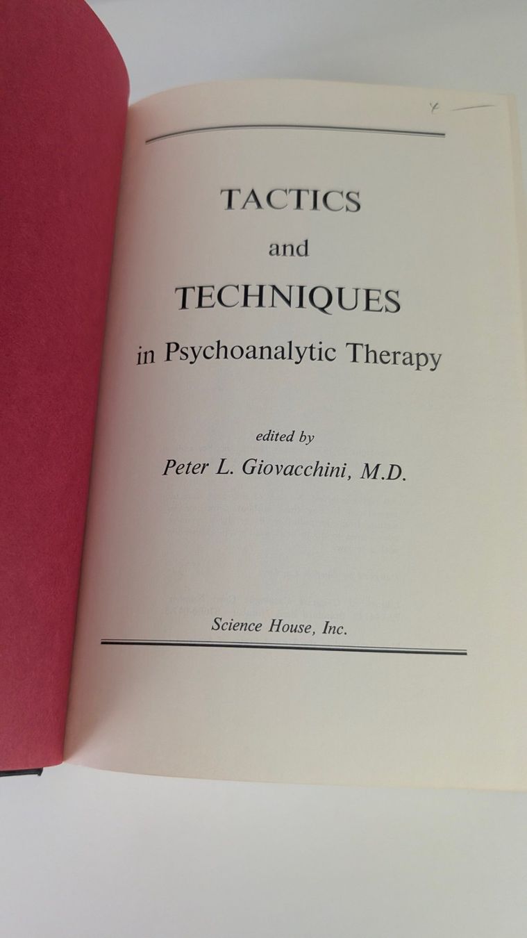 Libri: Tactics and Techniques in Psychoanalytic Therapy, 1972 Giova – Usato da Zürich venduto da 1.Simon 2