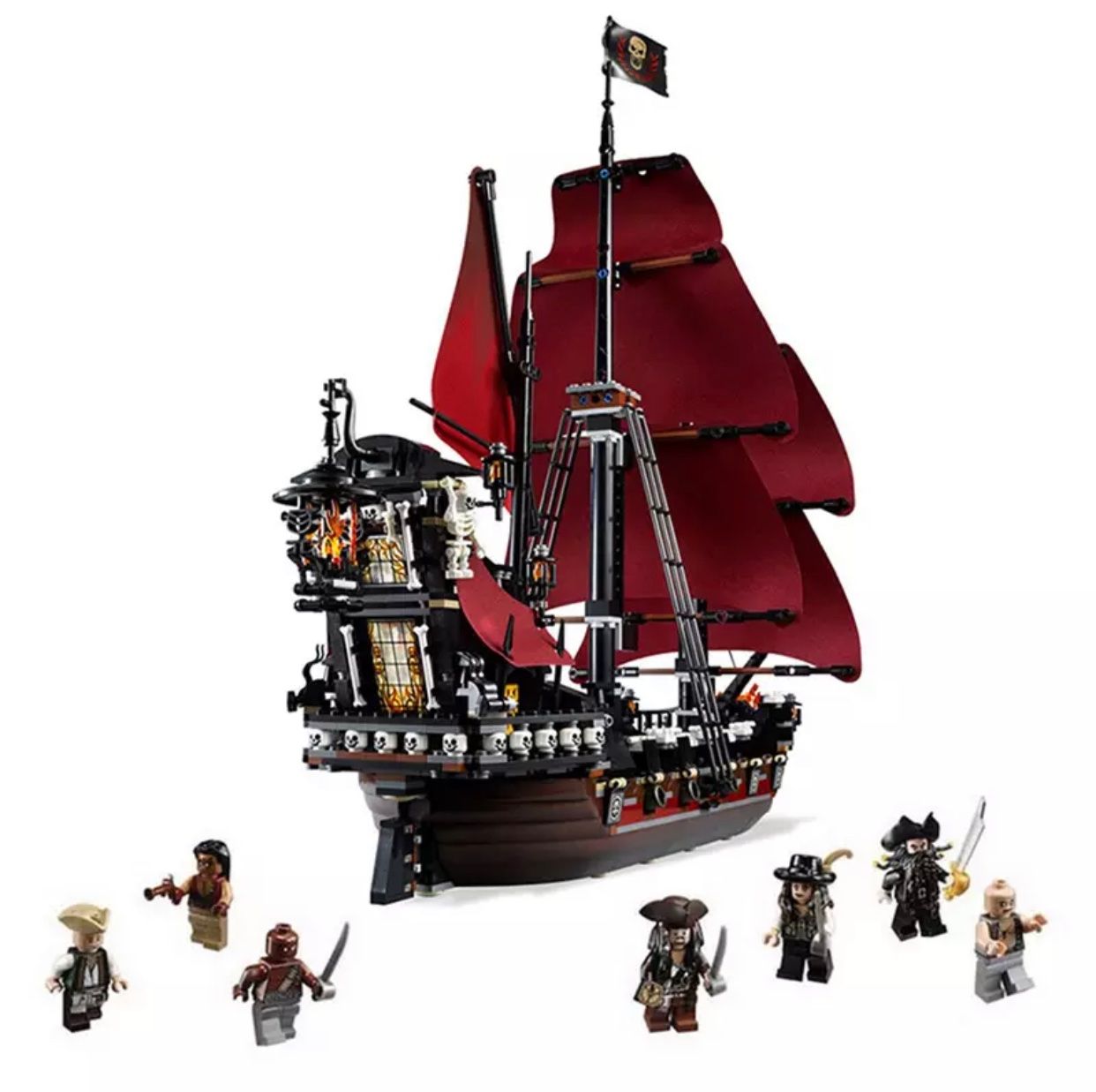 Baukästen: Rotes Schiff Bausteinset mit 7 Figuren | 1150+ – Neu und originalverpackt aus Oensingen von CSCollectors 2