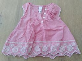 Sommerkleid Baby - rot-weiss gestreift - Grösse 62