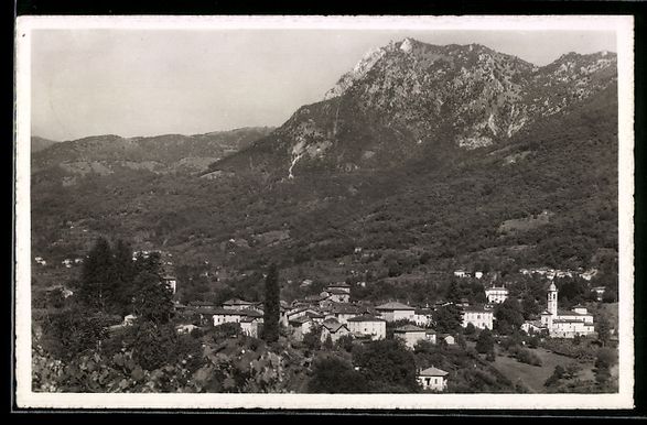 Cartoline postali: Canobbio, Veduta del paese con chiesa e  – Usato da Berlin venduto da bartko-reher