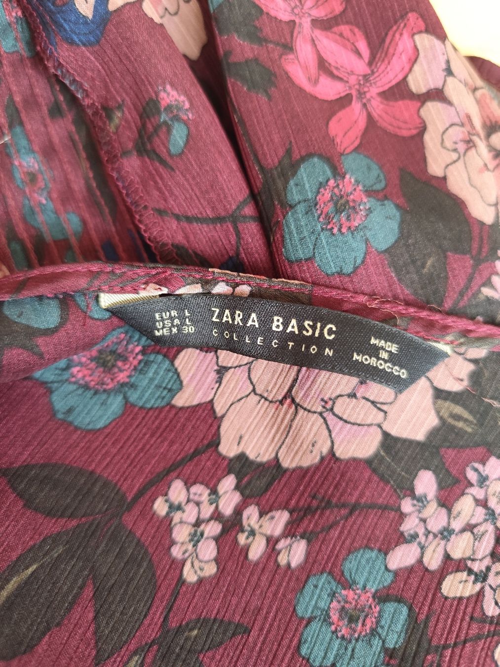 Zara Camicette: ZARA BASIC floral print blouse size L excellent condition – Usato da Mägenwil venduto da VintageGirly 5