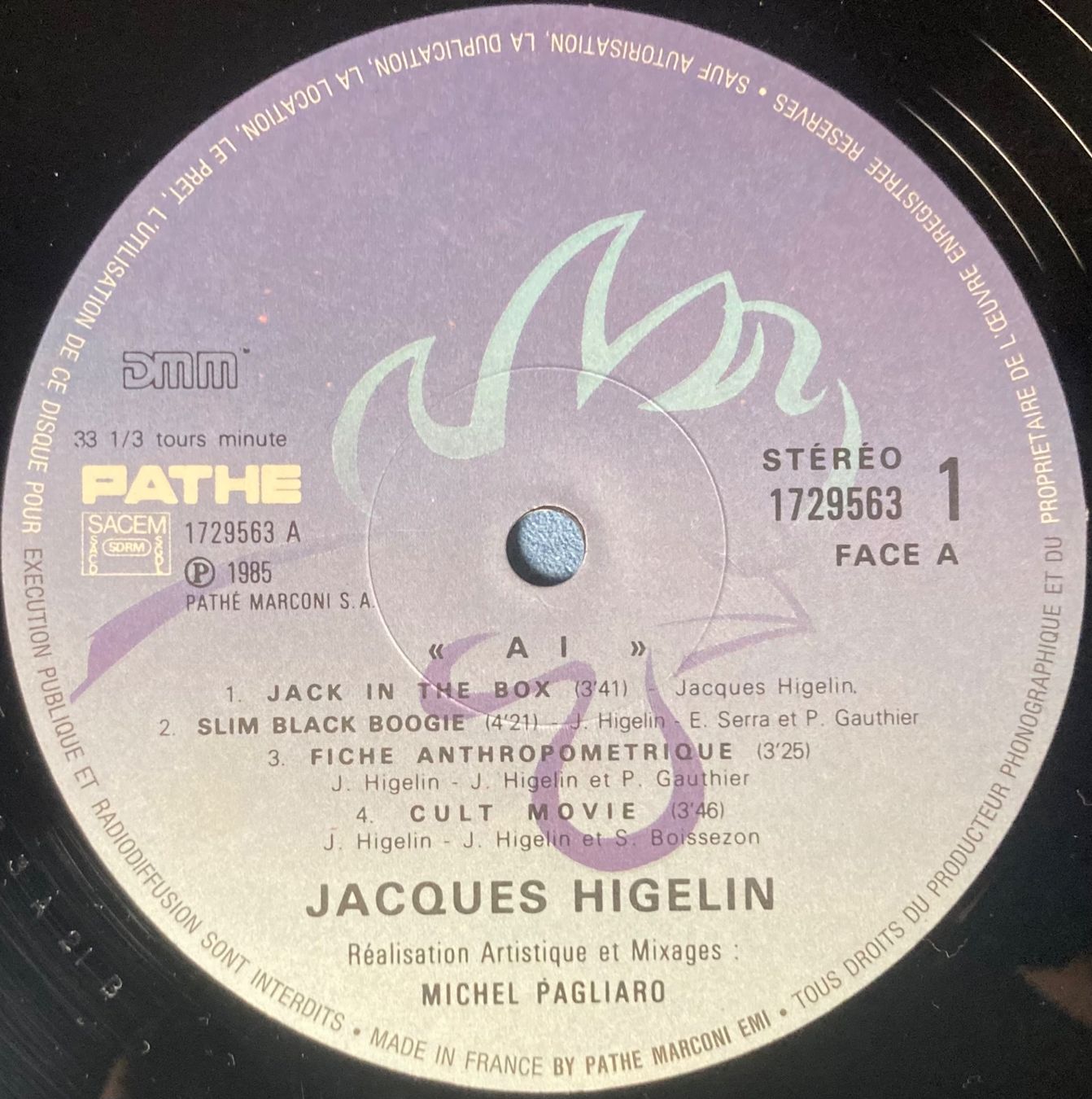 Dischi in vinile: JACQUES HIGELIN - AÏ – Usato da Poliez-Pittet venduto da Newtown-Records 5