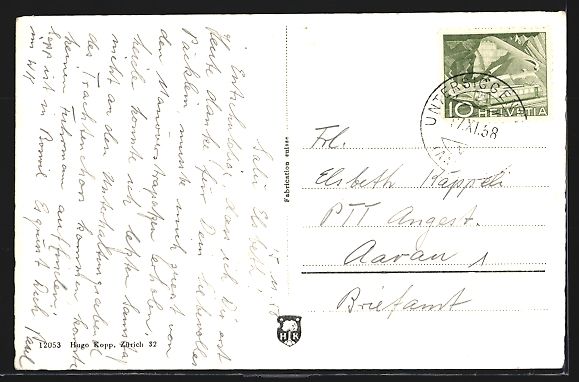 Ansichtskarten: Unter-Siggenthal /Aarg., Gesamtansicht m – Gebraucht aus Berlin von bartko-reher 1