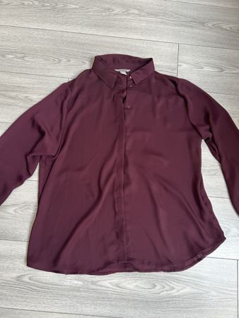 Chemise H&M femme bordeaux taille 46 bon état