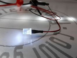 Quader-LED 2x5x7mm, verkabelt kaltweiss