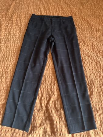 Bonita Stoffhose, Gr. 36, Dunkelblau kariert - Herbst