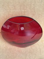 Bol/Vase décoratif élégant en verre rouge