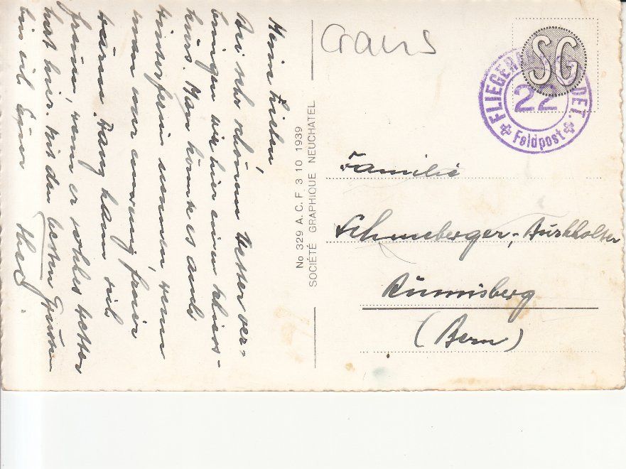 Cartoline postali: Crans Weisshorn, ca. 1940 – Usato da Bürglen TG venduto da StampGraf 1