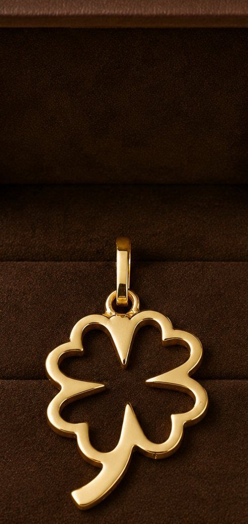 Ciondoli: Kleeblatt aus 333 gold – Nuovo e nell'imballaggio originale da Hemmental venduto da Fantasie1