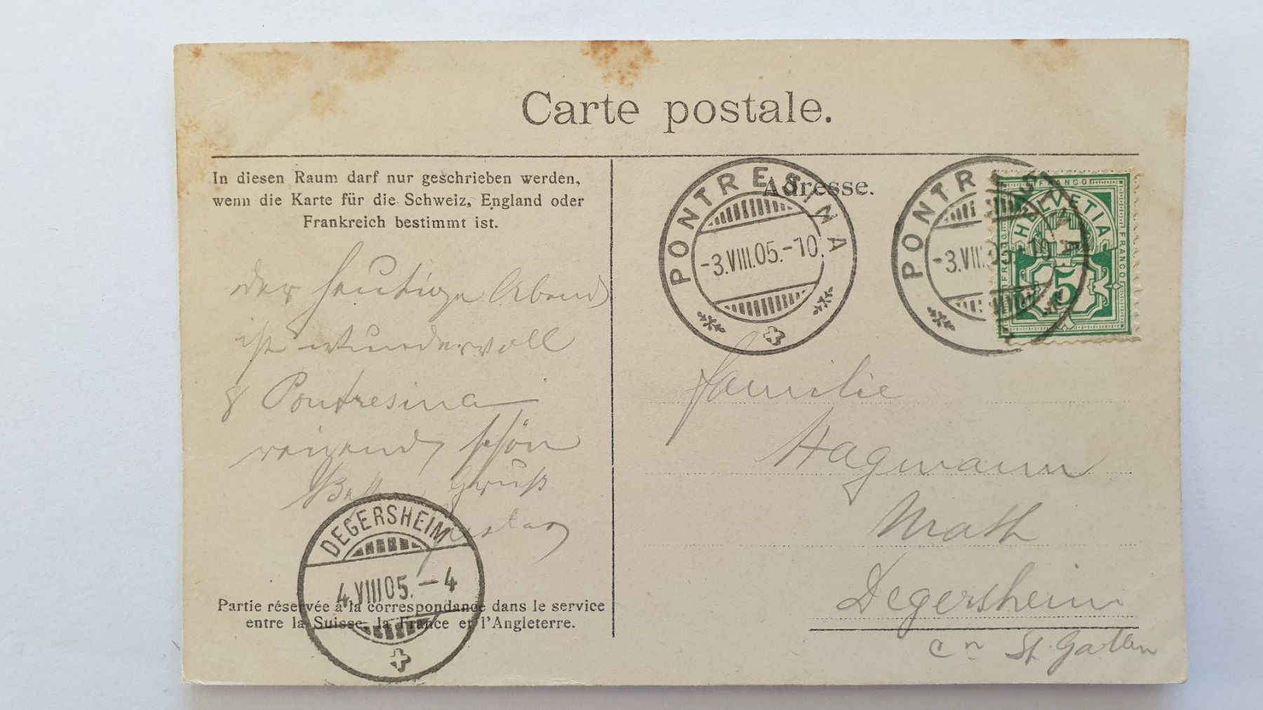 Cartoline postali: Roseggletscher. Oberengadin. Graubünden. 3 Ansichtskarten. – Usato da Goldach venduto da armando_r 7
