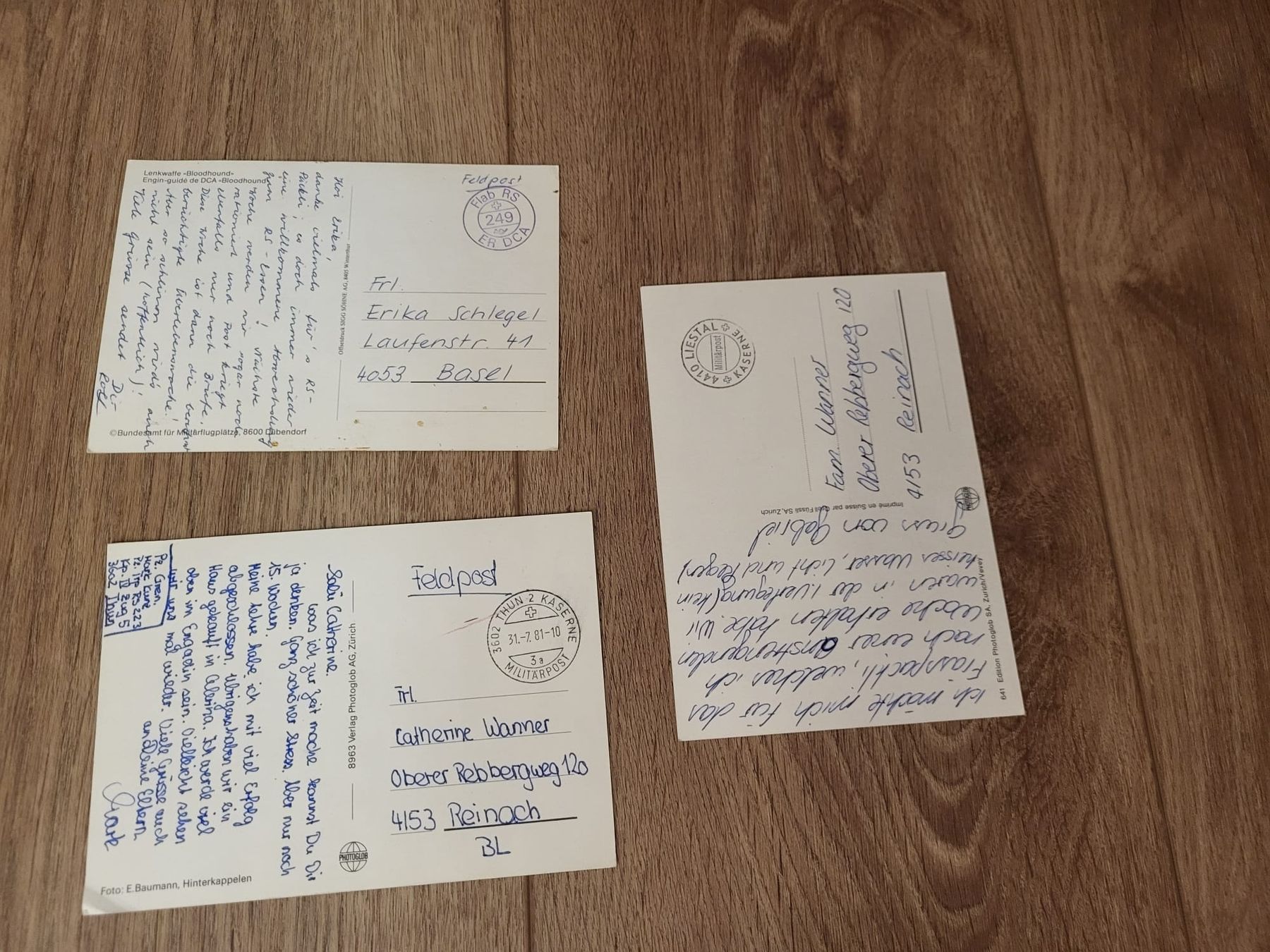 Cartoline postali: 3 Feldpostkarten Schweizer Armee 3 Stück gebraucht – Usato da Allschwil venduto da Dayami 3