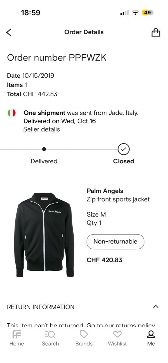Palm Angels Giacche: Palm Angels Trainingsjacke Schwarz Grösse M – Usato da Neuenhof venduto da aleksa.goat 4