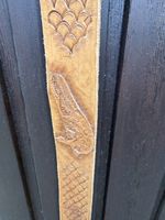 Gürtel Leder handgefertigt mit Fischmotiv gebraucht