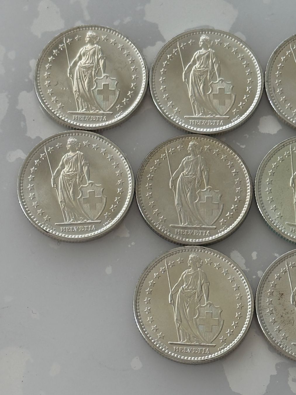 Tutti le monete: 10 x 2 Franken 1967  Silber  Stgl – Nuovo (secondo la descrizione) da Wallisellen venduto da SWISS_SILVER1 1