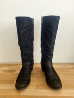 PaulGreen, Stiefel Nubukleder schwarz, Gr. 39