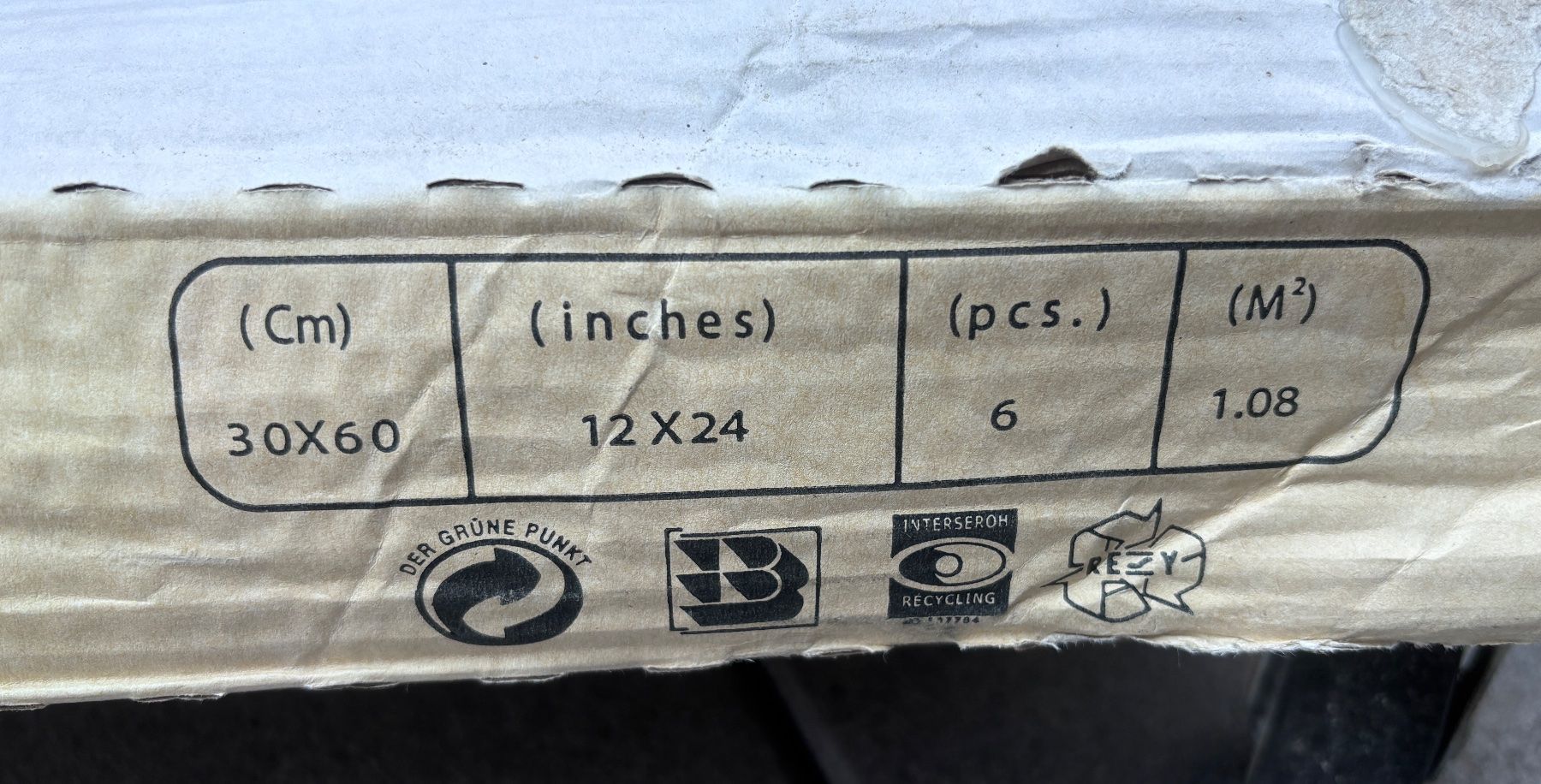 Servierplatten: Bodenplatten/ Feinsteinzeug Anthrazit, 30x60 – Neu und originalverpackt aus Laupersdorf von Cbrian 4