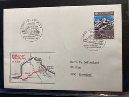 Schweiz 1975 Sonderstempel+C1 Lenzburg Eröffnung Heitersberg