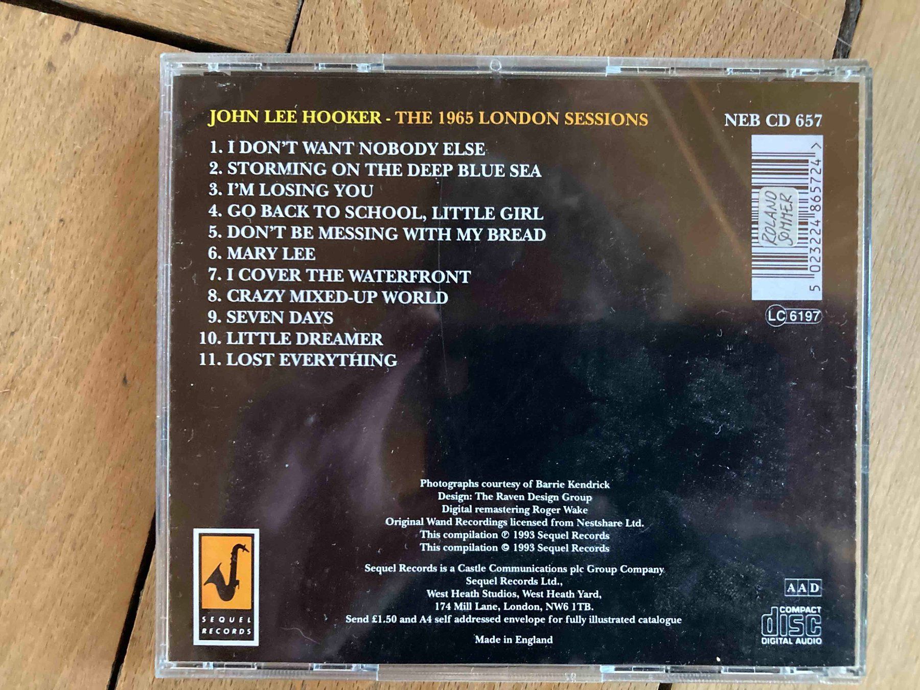 CD: John Lee Hooker & Groundhogs ★ 1965 London Sessions – Usato da Luzern venduto da Needful_Things 1