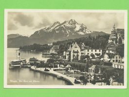 Weggis, Der Quai mit Pilatus