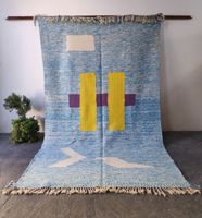 Tapis berbère coloré fait main - ambiance chaleureuse!