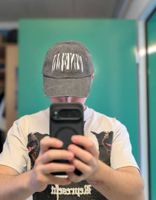 Cappellino con visiera grigio stone washed Finelli