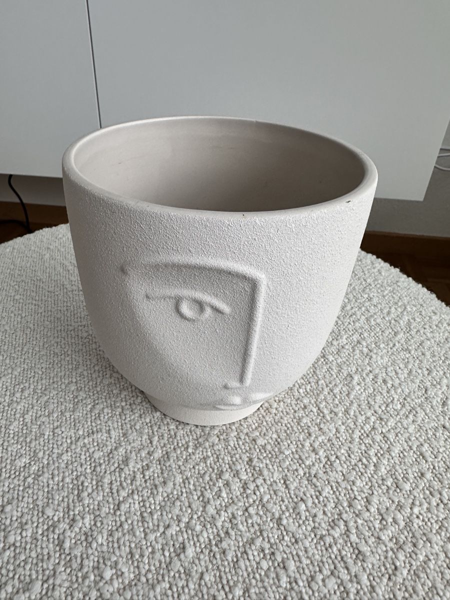 H&M Vasi per fiori: Trendiger Übertopf "Gesicht", H&M Home – Usato da Baden venduto da Marytumby 2