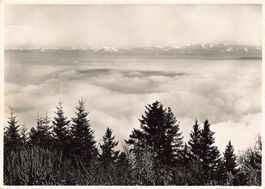 Magglingen Macolin BE Blick auf die Alpen der Eidg Turn G