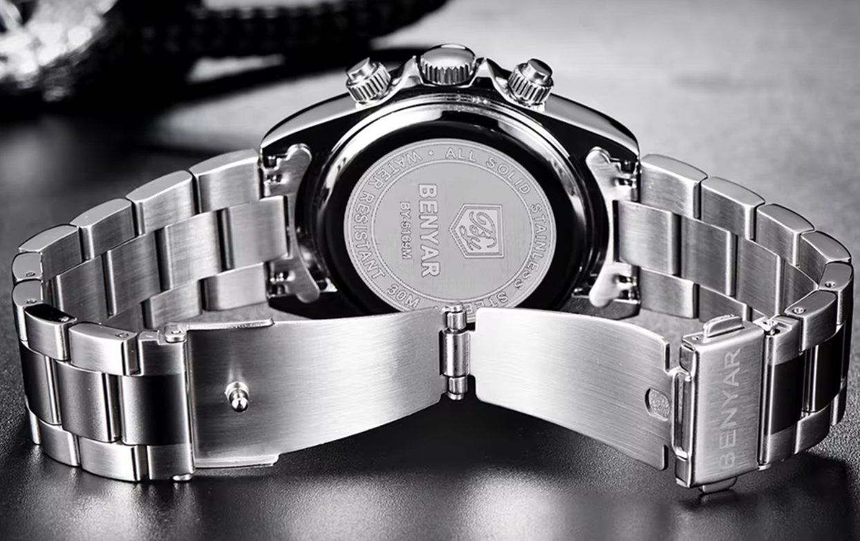 Orologi: Montre Benyar Chronographe - Élégante et précise ! – Nuovo e nell'imballaggio originale da Biel/Bienne venduto da Joridel7 3