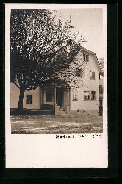 Cartes postales: AK Zürich, Pfarrhaus St. Peter – D'occasion à Berlin par bartko-reher