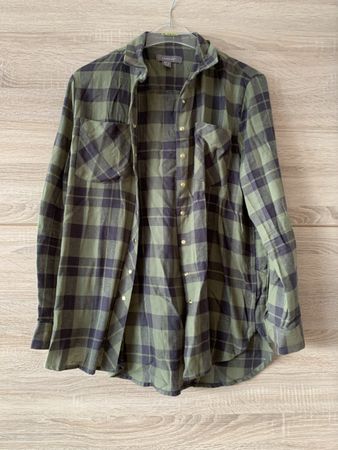 Chemise verte à carreaux