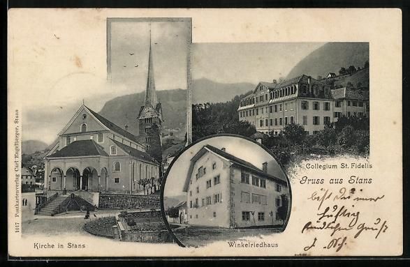 Cartes postales: Stans, Kirche, Winkelriedhaus, Collegium – D'occasion à Berlin par bartko-reher