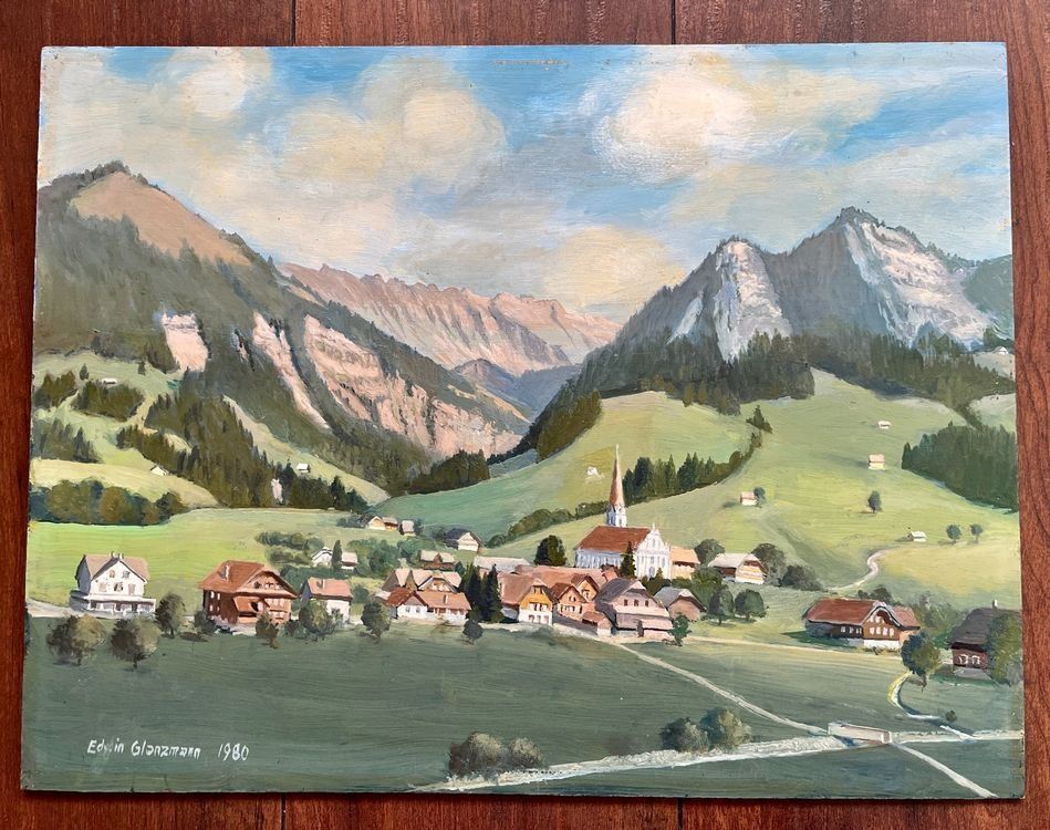 Dipinti: Gemälde - Edwin Glanzmann  / Entlebuch 1940 – Usato da Luzern venduto da Xzoro