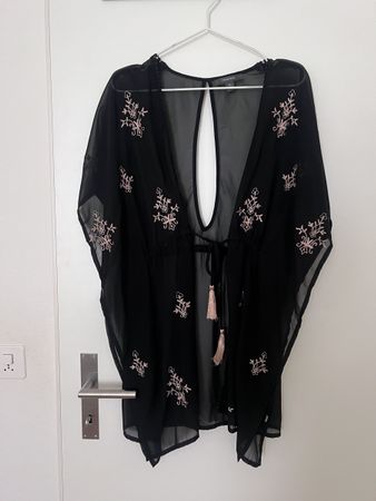 Schwarze Tunika/Strandkleid, Grösse XS für Sommer!